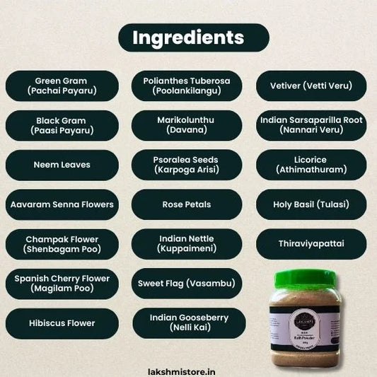 Herbal Bath Powder (Men & Boys, Without Kasthuri Manjal)